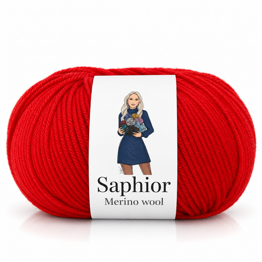 Merino Wool - Ruby Elegance